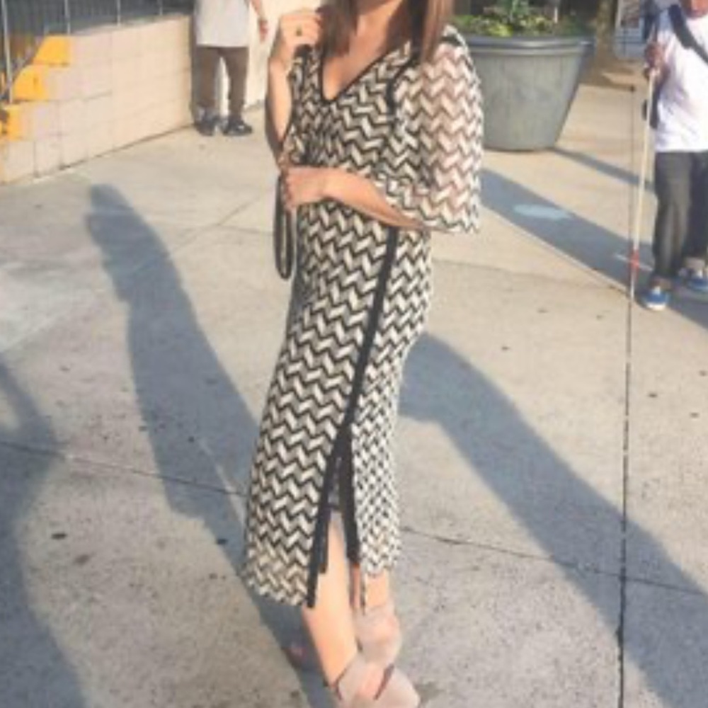 Zara knit zig zag off rack maxi dress medium